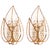 German Wall Sconces in Crystal & Gilt Brass from Palwa, 1960s, Set of 2 For Sale