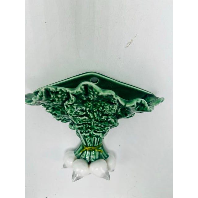 1980s Rare Bordallo Pinheiro Wall Pocket For Sale - Image 5 of 7