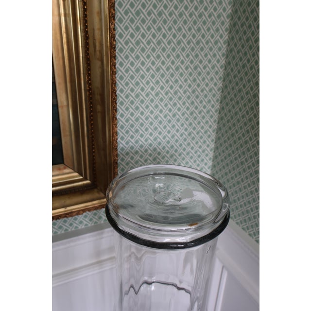 1970s Don Shepherd for Blenko No. 7727l “Bamboo” Crystal Glass Floor Vase For Sale - Image 16 of 16