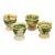 Vintage Stoneware Rustic Set of Four Pedestal Cups "Retos Irish Country Pottery" - Set of 4 For Sale