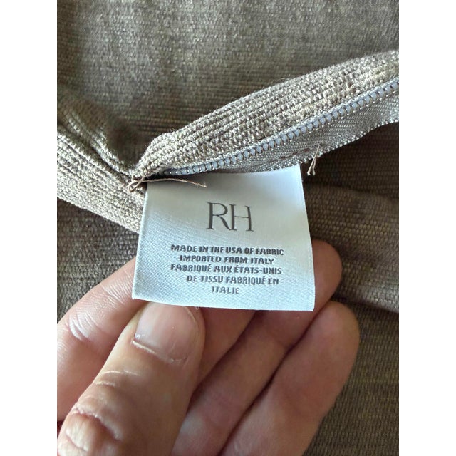 Restoration Hardware Restoration Hardware Linen-Blend Pillow Covers With Feather Inserts — Pair For Sale - Image 4 of 5