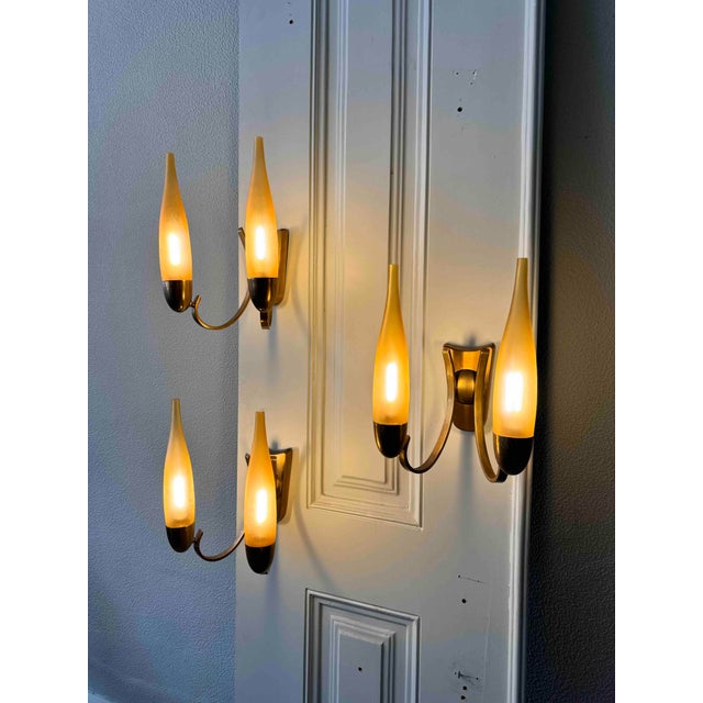 Arredoluce Vintage Italian Sconce attributed to Angelo Lelli for Arredoluce, 1950s For Sale - Image 4 of 18