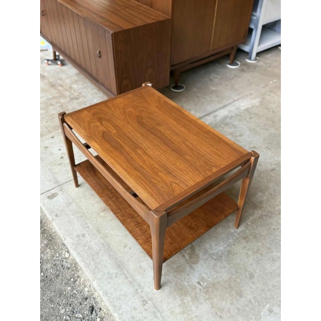 Chocolate Bassett Mid Century Modern End Side Cocktail Table For Sale - Image 8 of 10