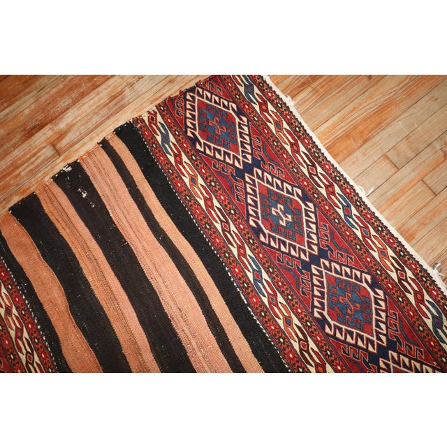 Late 19th Century Antique Zabihi Collection Tribal Soumac Flatweave Rug - 6'9" x 10'7" For Sale - Image 5 of 10