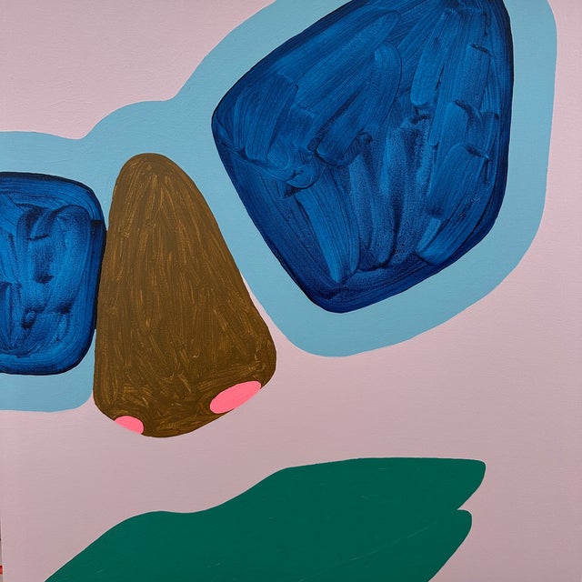 Abstract Geometric Portrait Titled Violet by Suzy Lindow For Sale - Image 3 of 3