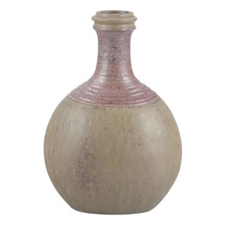 Olive Green Glazed Ceramic Vase by Nils Kähler for Kähler, 1970s For Sale