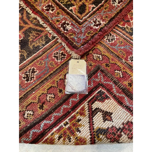 Antique White 1920s Antique Indian Floral Design Rug For Sale - Image 8 of 9