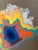 Blue Vintage Original Framed Abstract Psychedelic Pop Art Acrylic Painting For Sale - Image 8 of 9