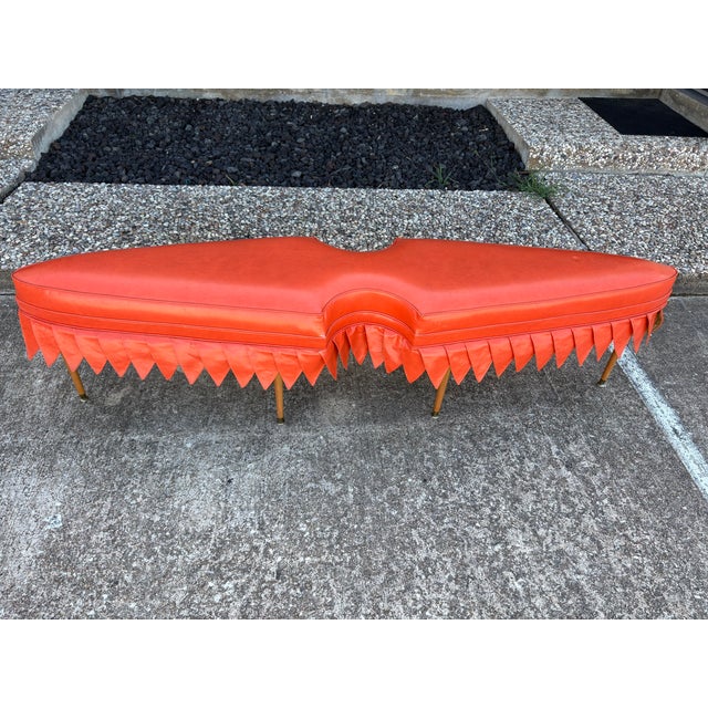 Mid-Century Modern Long Mid-Century William Haines Arrowhead Bench For Sale - Image 3 of 13