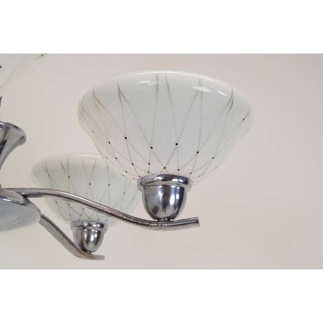 Mid-Century Chandelier attributed to Company Drukov, 1960s For Sale - Image 4 of 17