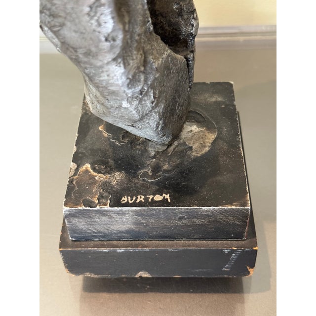 1970s Mid-Century Modern Brutalist Cast Metal Abstract Sculpture by Gloria Burton For Sale - Image 9 of 10