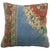 Pillow made from a blue vintage Turkish rug. 17'' x 17''