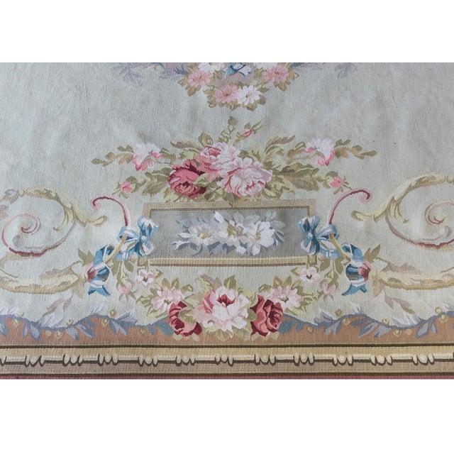 Late 20th Century Late 20th Century Indian Aubusson Rug For Sale - Image 5 of 15