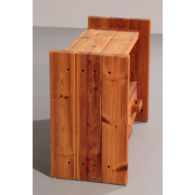 1970s Scandinavian Brutalist Pine Cabinet by Hans Frydendal, 1970 For Sale - Image 5 of 12
