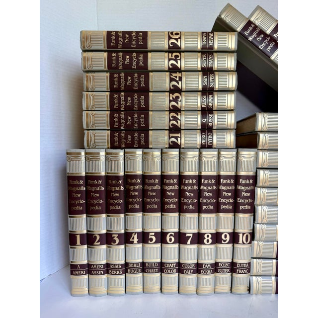 A handsome complete vintage collection of Funk & Wagnalls New Encyclopedia, dating to the early 1980s. The collection...