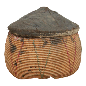 Museum-Scale Antique Tribal Drum Storage Basket