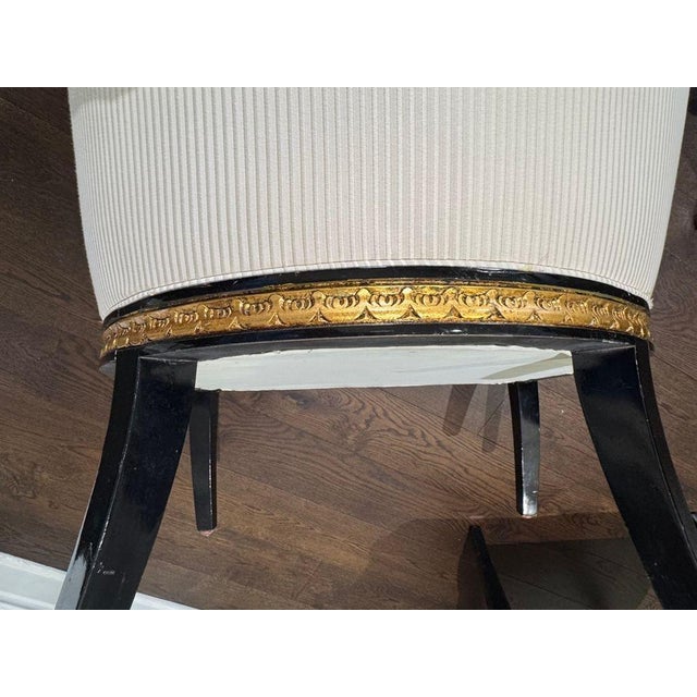 Vintage French Empire Style / Hollywood Regency Swan Tub Chairs - Set of 2 For Sale - Image 11 of 16