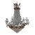 Antique Italian Empire Bronze and Crystal Chandelier For Sale