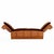 Art Deco Circa 1920 Art Deco Modular Cognac Leather Chaise Lounge With Velvet Cushions For Sale - Image 3 of 8