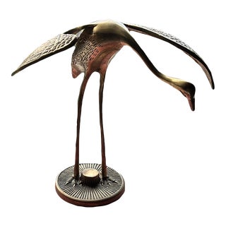 Mid 20th Century Leonard Solid Brass Crane For Sale