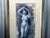 Framed pastel/gouache figure study of a standing female nude with raised arms, signed "Stevan Kissel" lower right. Gold...