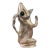 Stamped Authentic- Vintage 1979 Arthur Court Aluminum Frog Pitcher With Jade Green Eyes For Sale