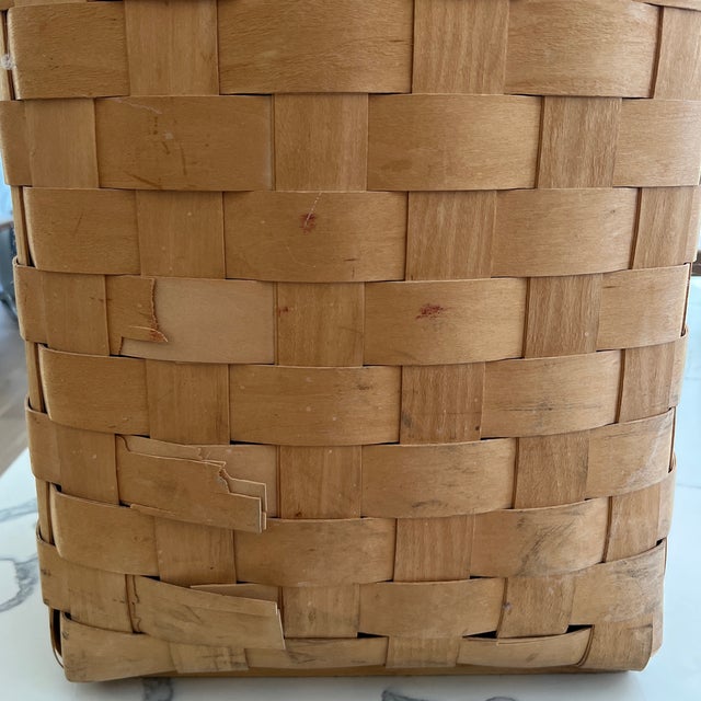 Mid 20th Century Vintage LL Bean X Mountain Trails Basket Large Hamper Bin For Sale - Image 5 of 10