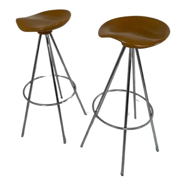 Brown Vintage Industrial Jamaica Bar Stool with Wooden Seat by Pepe Cortes Amat 3 / Knoll For Sale - Image 8 of 9