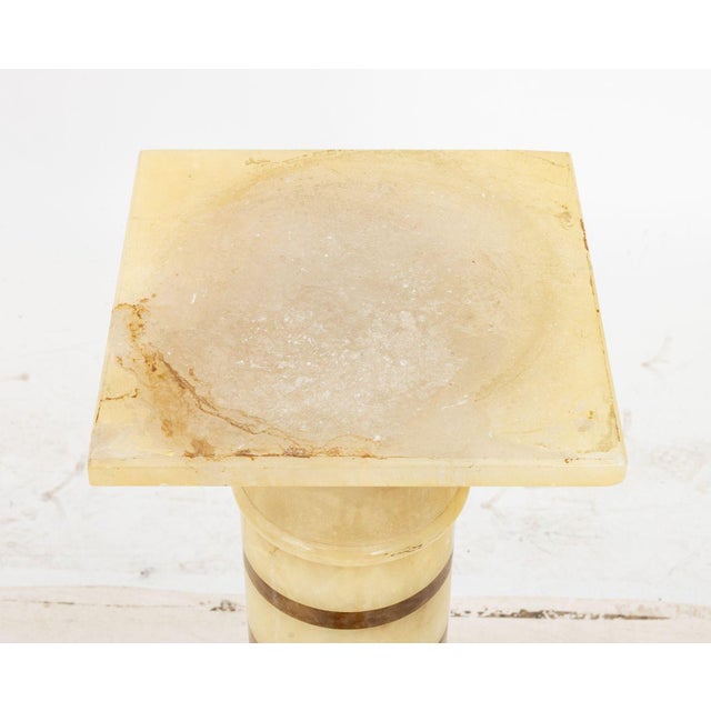 Two-Tone Alabaster Pedestal For Sale - Image 4 of 5