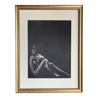 John Everhard Vintage 1930s Photogravure of a Seated Nude. For Sale