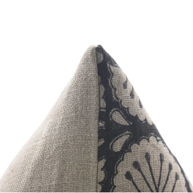 Fabdivine Handmade Pillow Cover 24x24 Inch Block Printed Decorative Cushion- Bijhni For Sale - Image 4 of 8
