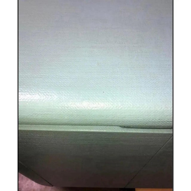 Modern Faux Grasscloth “Pill” Credenza by Mastercraft For Sale - Image 3 of 5
