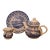 Vintage 1977 Silver Jubilee Queen Elizabeth II Commemorative Blue & White Broadhurst Tea Set: Teapot, Milk Jug, Tea Plate - Set of 3 For Sale