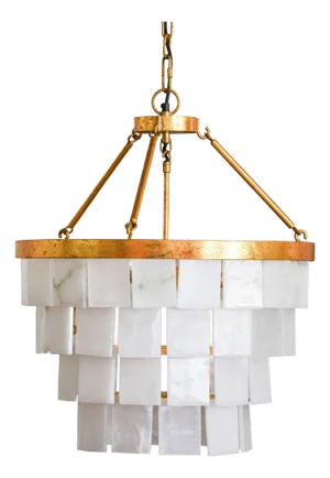 Matthew Izzo Home Four Tier Alabaster Chandelier - New