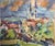 View of a Town, 1950s, Watercolor For Sale - Image 10 of 13