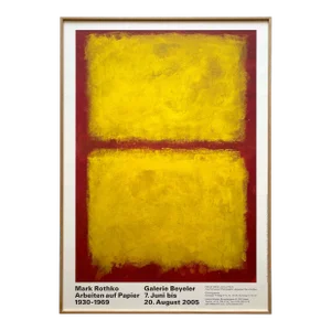 Mark Rothko Modernist Lithograph Print Framed Abstract Expressionist Fine Art Swiss Exhibition Poster " Untitled " 1968