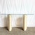 Postmodern Vintage Glass Top Travertine Pedestal Console Table For Sale - Image 3 of 12