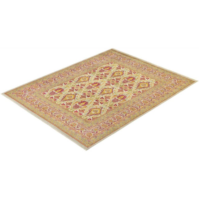 Ivory Mogul Collection Hand-Knotted Area Rug - Ivory 8' 0" x 10' 1" For Sale - Image 8 of 9