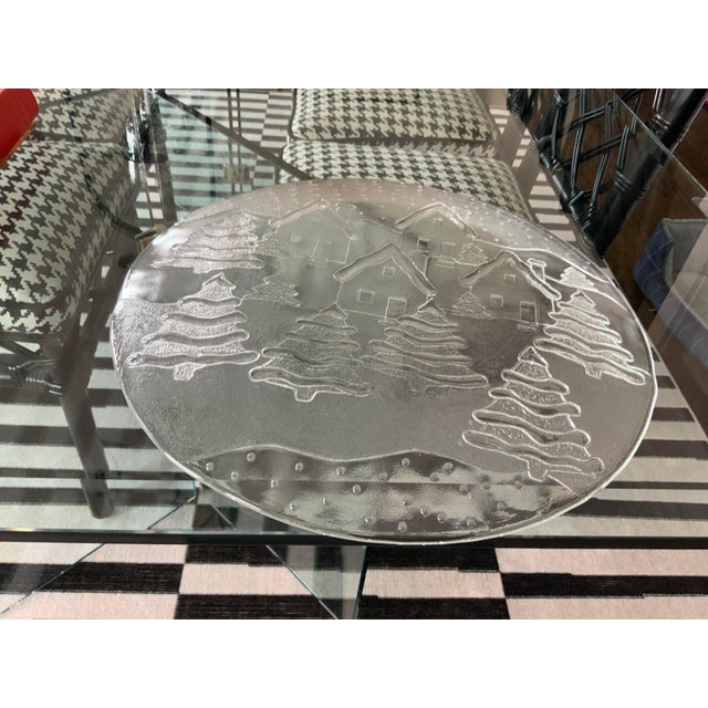 Vintage Crate & Barrel Winter / Holiday Scene Platter For Sale - Image 9 of 11
