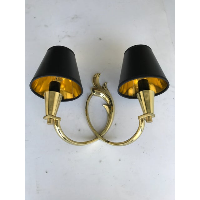 Superb pair of Riccardo Scarpa bronze Sconces. Italy Circa 1960 2 lights, 60 watts max US rewired and in working and in...