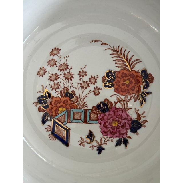 Wood & Son Antique Frederich Rhead Wood & Sons Wincanton Imari Style Large Serving Bowl For Sale - Image 4 of 14