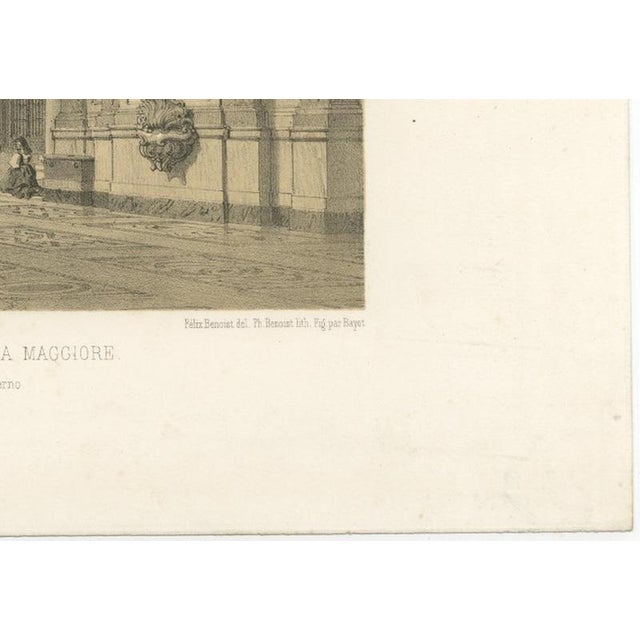 After Bayot, Basilica of Santa Maria Maggiore Interior, Lithograph, 1869 For Sale - Image 12 of 13