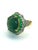 Bochic “Capri” Vintage Natural Diamond & Emerald Ring Set in 18K Gold & Silver For Sale - Image 4 of 11