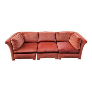 Vintage John Masheroni 3-Seat Sectional Curved Sofa