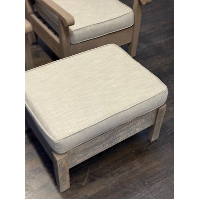 Design Plus Gallery presents a Set of Three Leagrave Lounge Chair + Ottoman From Restoration Hardware. The coordinated...
