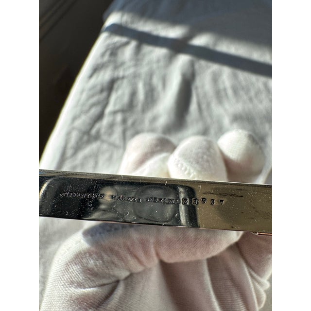 Tiffany and Co. Mid 20th Century Tiffany & Co. Sterling Silver 4×3” Picture Frame – Elegant Design, Maker 23937 SDS For Sale - Image 4 of 9