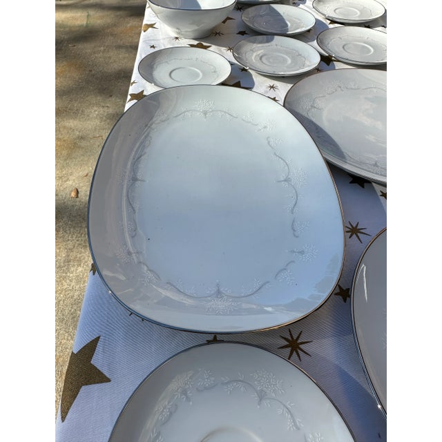 Japanese 1970s Japanese Noritake Ceramic and Silver Plate Set- 41 Pieces For Sale - Image 3 of 11