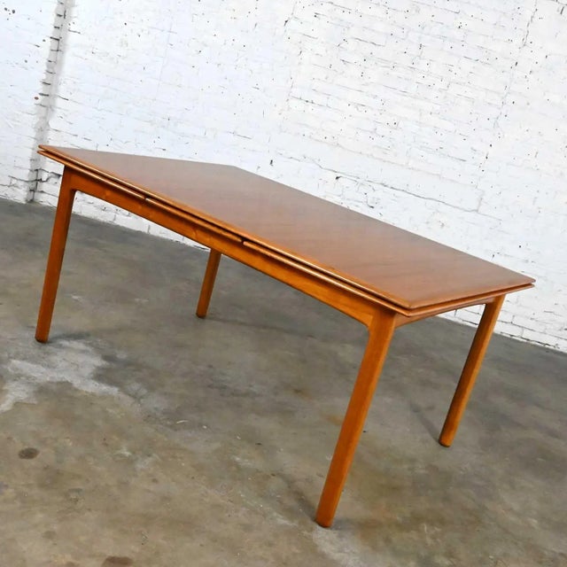 Wood Vintage Scandinavian Modern Teak Draw Leaf Extending Dining Table by Folke Ohlsson for Dux For Sale - Image 7 of 13