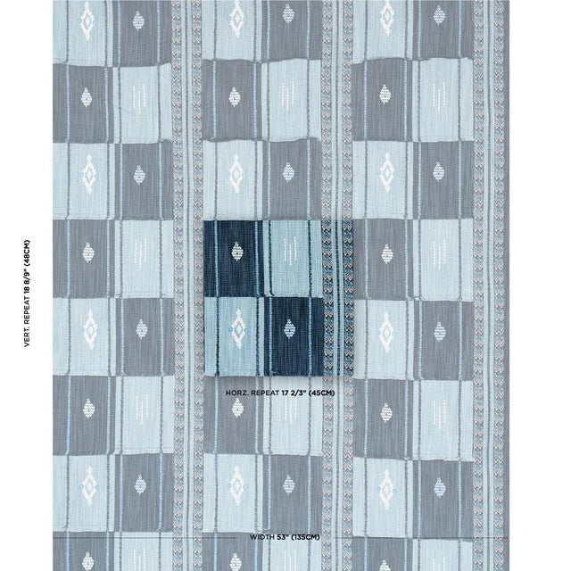 Inspired by the rich colors and tribal symbols associated with Berber rugs, Aravali Patchwork in denim-and-indigo is a...