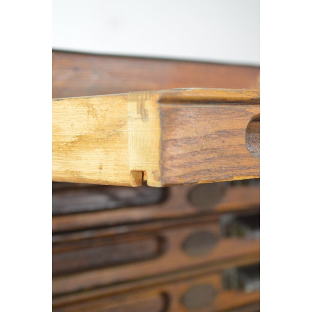 Hamilton Antique Oak 76 Drawer Flat File Wood Type Letterpress Printers